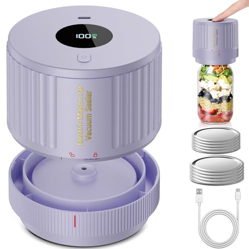 Image of LOVE MOMENT Electric Mason Jar Vacuum Sealer Kit - Purple
