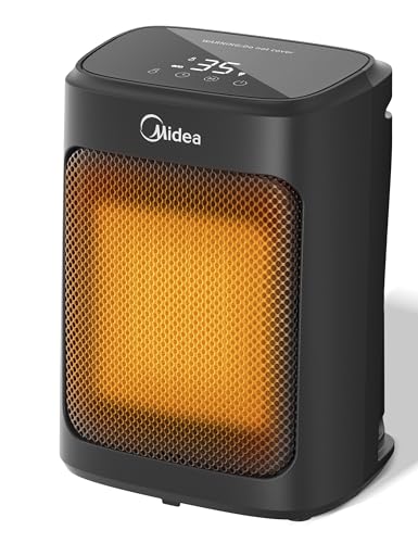 Midea Chauffage Soufflant En Céramique PTC 2000W Avec 4 Modes, Portable Chauffage d'Appoint, Silencieux Et Puissant, Protection Contre La Surchauffe, 5-35°C Réglable, Minuterie 1-24H, Mode éco
