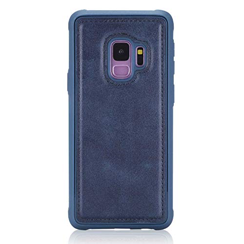 Galaxy S9 Case, Bear Village® Slim Fit TPU Leather Protective Bumper Case, Anti Slip Shock Absorbing Back Cover for Samsung Galaxy S9, Blue