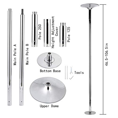 image for Huaze 45mm Dancing Pole Kit Professional Stripper Pole Static Spinning
