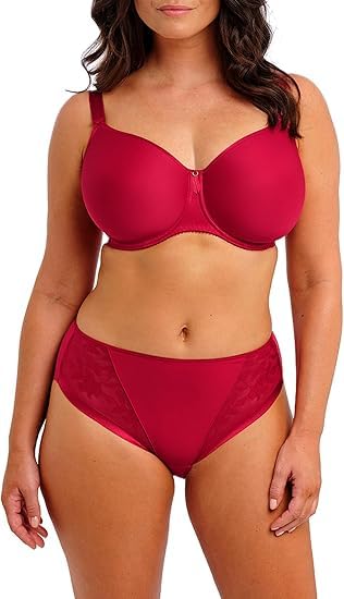 Soutien-gorge moulé rouge 90H galbant avec armatures pour grand maintien