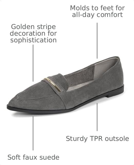 Image of Pointy Toe Penny Loafers for Women Dress Office Work Flats Shoes