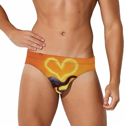 Elephants Mama Love Mens Swim Briefs Sexy Bikini Swimwear Bathing Suits Trunks