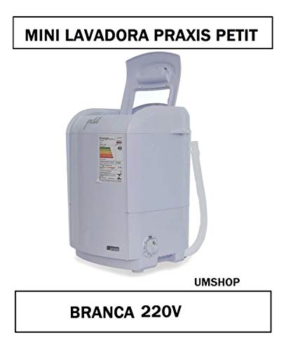 Mini Lavadora de Roupas Portátil Tanquinho Petit Branca 220v Até 1,2kg de Roupas Com 5 Modos de Lava