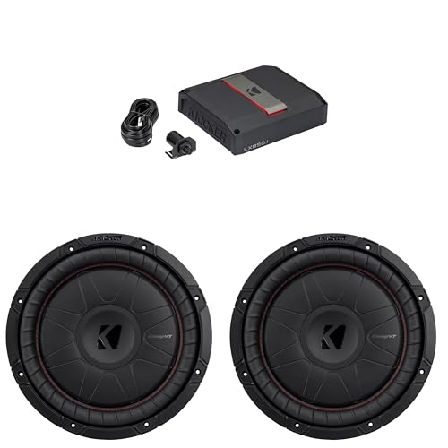 Kicker 12 Inch CVT Thin Woofer Includes (2) 52CVT122 Package with 51LX8501 Amplifier