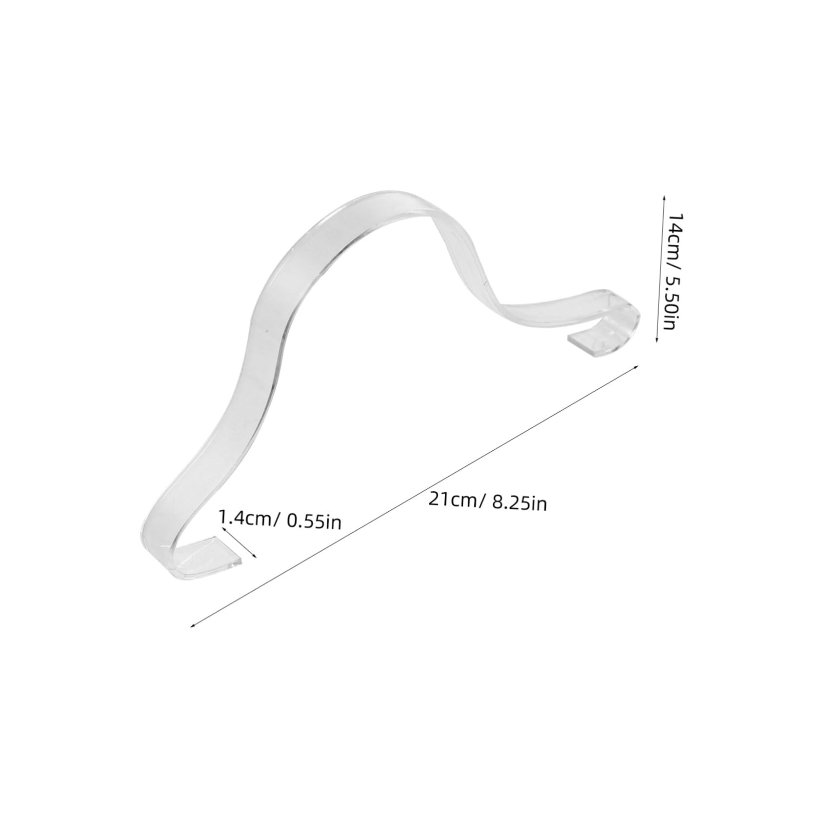 PRETYZOOM Organic Shoe Base 10pcs Acrylic Sandal Display Stands Curve Frame for Store Display