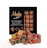 Mughe Gourmet Chocolate Covered Fruit Flavored Turkish Delight Candy Gift Box - Rose, Strawberry, Le