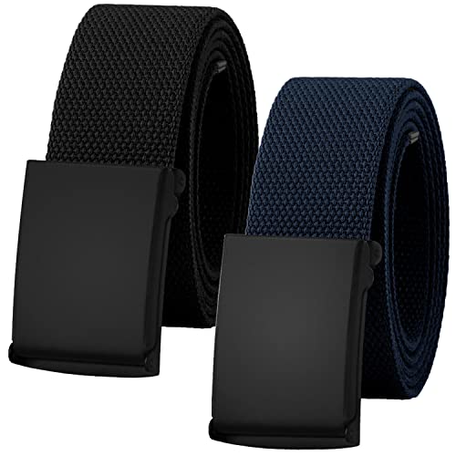 Image of Falari Canvas Web Belt Fully Adjustable Cut to Fit Golf Belt Flip Top Buckle