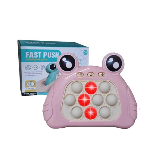 Image of Pop Fast Push Game Handheld Game Puzzle Game for Kids 3-12 Birthday Gifts ,Sensory Fidget Toys for Kids and Adult(Pink)