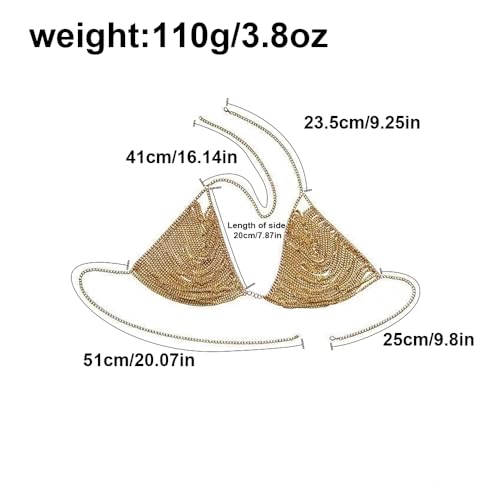 YWCUTE Women's Sexy Body Chain Multi layer Chest Chain Fashion Bra Chain Accessories Gift Body Jewelry4
