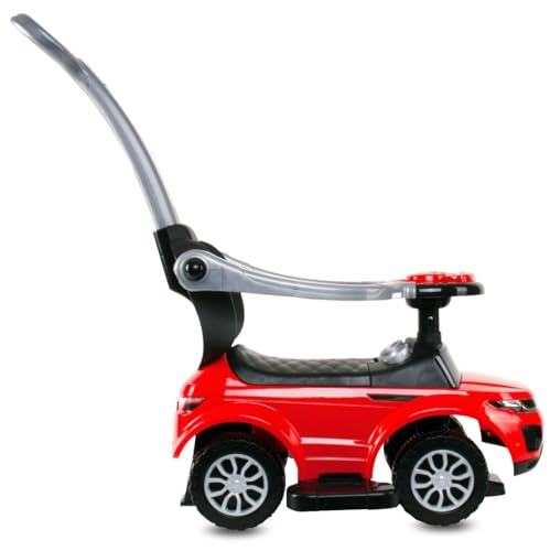 4in1 Kinderauto Rutschauto ab 2 Jahre und Schiebeauto mit Hupe und Musik, Rutschauto mit Stauraum unter dem Sitz, Spielzeugauto ab 2 Jahren (Rot) – Bild 4