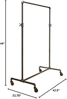 Vista 6 de Estante con ruedas ajustable – Econoco Vintage Pipeline 2 vías Ballet ropa colgante accesorio