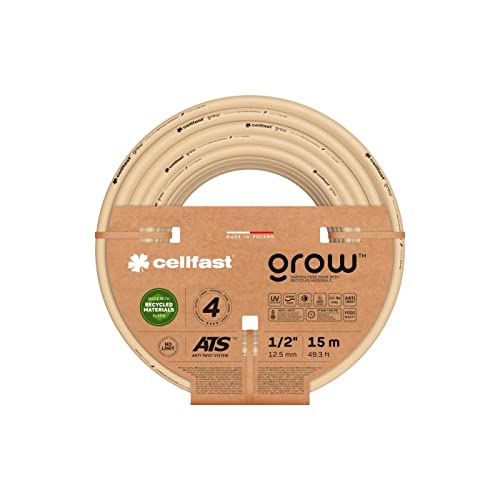 CELLFAST Gartenschlauch GROW, 4-lagig, flexibel, UV-fest, 27 Bar, 1/2", 15m