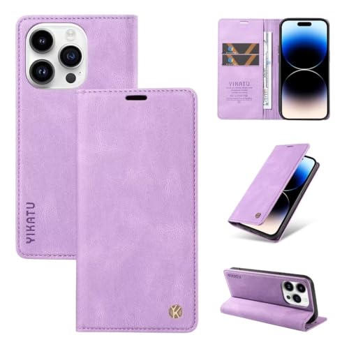 Funda Compatible con OPPO F17/A73 2020 4G, Funda de Cuero Genuino Estuche Comercial de Cuero Duradero para OPPO F17/A73 2020 4G- Morado