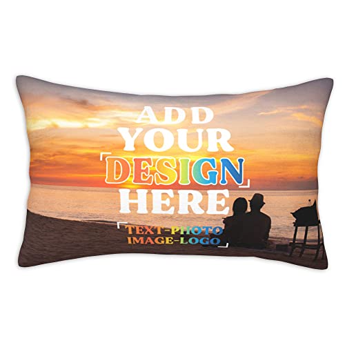 Ceosande Custom Pillows with Picture Personalized Add Your Own Design Text Photo Throw Pillow Covers Customized Pillowcase Sofa Car Bedroom Decor Gifts for Men Women Friend Couple (14