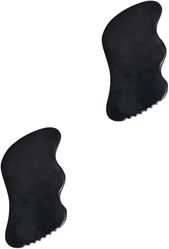 GLEAVI 2 Pcs Scraping Board Gua Sha Massage Tool Guasha Facial Tools Jade Guasha Board Neck Massager Jade Facial Massage Body Scraping Tools Face