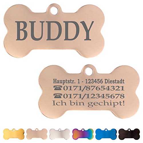 Akah Hundehalsband Mit Begrenzung Aus Leder – Persönliche Gravur Möglich, Reißfest & Hautverträglich