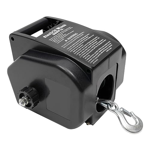Winche Eléctrico para Barcos 12V 2000LBS con Control Remoto miniatura 1