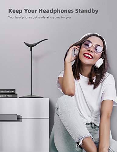 Lamicall Headphone Stand, Desktop Headset Holder - Desk Earphone Stand, for All Headsets Such as Airpods Max, HyperX Gaming Headphones, Beats/Sennheiser Music Headphones - Black - Image 6