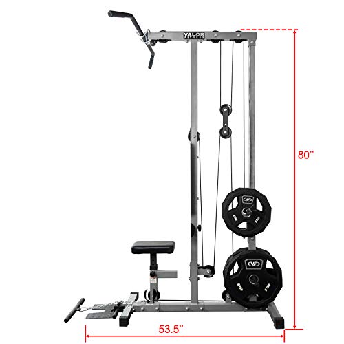 Valor Fitness CB-12 Lat Pulldown Machine, Low Row Machine, Cable Curl Bar, and Ab Machine Home Gym Equipment