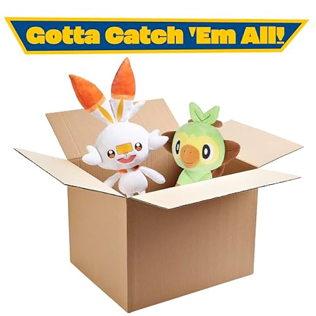 Pokemon Sword and Shield 8 Plush Mystery Blind Box 2-Pack - Receive 2 of 6 Assorted Generation 8 Stuffed Animal Character Toy Figures - Styles Vary - Gift for Kids, Boys, Girls