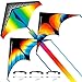Produktbild Flying Hoofer Large Beach Delta Kites for Adults and Kid Ages 8-12 and 4-8,Easy to Fly Kite for Beginners and Toddlers (3 Packs), Single Line Kite with 300 ft String Handles.