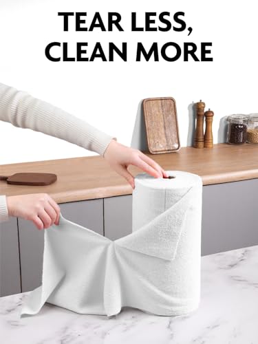 Fantasticlean Rollo de Paño de Microfibra - 75 Unidades, Paños de Limpieza Rasgables, Trapos Reutilizables y Sin Pelusas, para el Coche, la Cocina y el Hogar 30 x 30 cm - Blanco - imagen 2