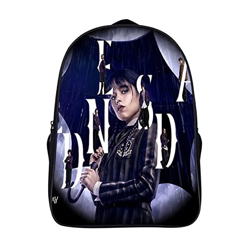 Voeecyttu Mochila escolar para niñas y niños Miércoles - Adams Mochila escolar Impreso en 3D...