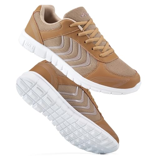 Image of DUOYANGJIASHA Lightweight Walking Shoes for Women: Comfortable & Breathable Mesh Fashion Sneakers for Daily Wear - Casual Non Slip Tennis Shoes for Workout Gym Travel