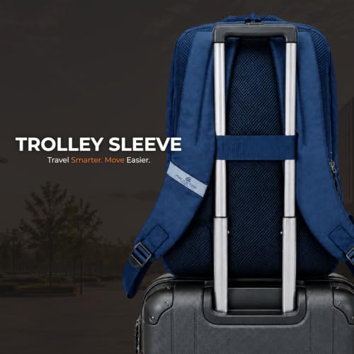 Image of 28L Agate Laptop Bag for Office with trolley Sleeve Blue
