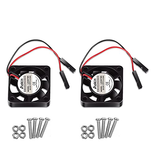 2Pcs 3007 Fan for Raspberry Pi 5 30x30x7mm Cooler Pi Brushless Cooling Case Fan 30MM 1.18in 3.3V 5V...