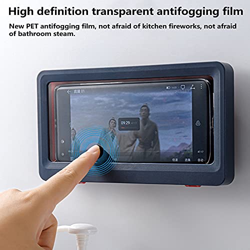 Estuche impermeable ZHCHAO con soporte autoadhesivo de pared para móviles y tabletas 4
