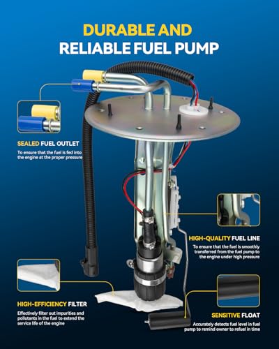 Image of PHILTOP HP10089 Electric Fuel Pump Assembly for 1997-2003 Ford F-150 4.2L /4.6L /5.4L, 2004 F-150 Heritage 4.2L /4.6L /5.4L, 1997-1999 F-250 4.6L /5.4L, Replaces E2237S