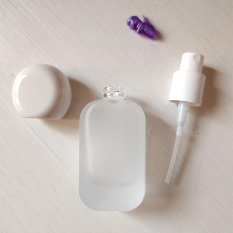 Zestaw szklanych słoików i butelek z rozpylaczem, 30-120 ml, pompka do balsamu, perfumy, toner, pusty pojemnik, przenośna butelka podróżna (butelka na balsam 120 ml)