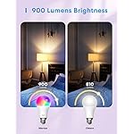 meross Smart Light Bulb, Smart WiFi LED Bulbs Compatible with Apple HomeKit, Siri, Alexa, SmartThings, Dimmable E26 Multicolor 2700K-6500K RGBWW, 900 Lumens 60W Equivalent 2 Pack Cool White A19 - Image 5