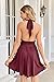 Heysolo Women Sexy Deep V-Neck Mini Summer Dress Sleeveless Backless Party Club Cocktail Dresses Red