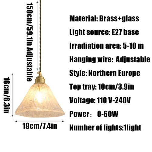 Abat-jour en verre personnalisé E27 lustre plafonnier