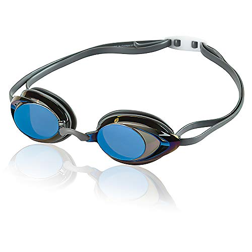 Speedo Vanquisher 2.0 Mirrored Swim Goggle (Black Blue, One Size)