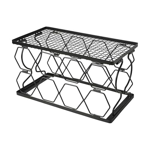 Gourmet Basics by Mikasa Botellero plegable apilable de metal para 8 botellas, 9 x 17 x 8.5 pulgadas, color negro