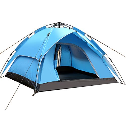 Tente automatique outdoor 3-4 personnes double couche camping bivouac