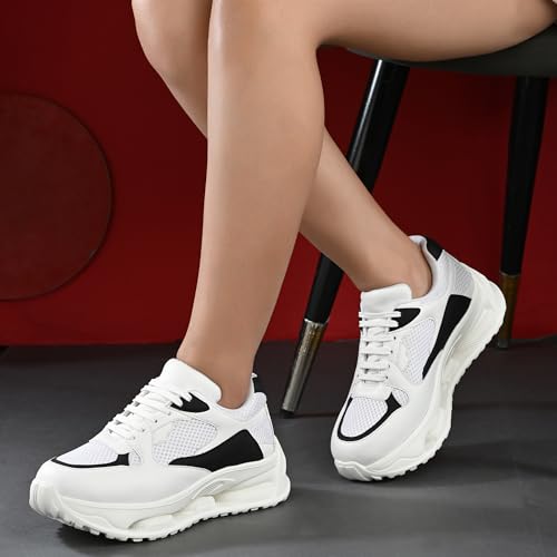 Image of Centrino Women Sneaker | Cushioned Insole for Comfort | Stylish Lace-Up Design | Perfect for Casual Outfit for Girls (9249)