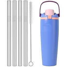 4Pcs Metal Straw Replacement Compatible With Owala FreeSip Sway 30oz Water Bottle For Owala FreeSip Sway 30oz