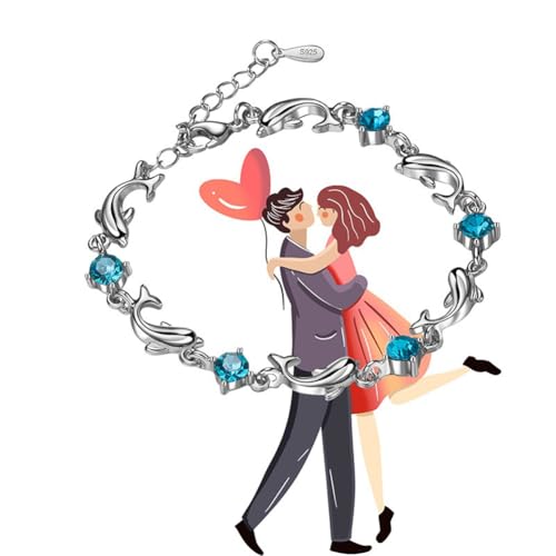 Image of Shining Diva Fashion Valentine Gift For Girlfriend Stylish Silver Plated Crystal Bracelet for Women and Girls (14849b)