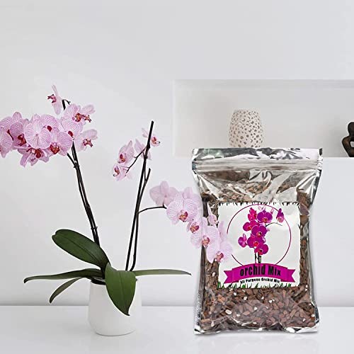 All Purpose Orchid Soil Potting Mix - Orchid Bark & Organic Perlite For Plants - All Natural Potting Soil Media Has Good Drainage For Planting Or Orchid Repotting (1 Qt) #TOP2