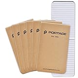 Portage Field Notebook Tactical Sized Pocket Notepad - Top Bound Notebook with Lined Paper Lies Flat in Pocket - 2.8
