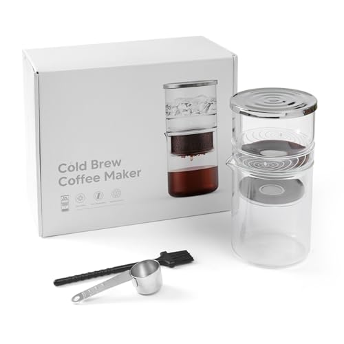 Akozon Fría de 300 ml: Helada de Vidrio de Borosilicato con Gotero para el Hogar, la Oficina y los Viajes