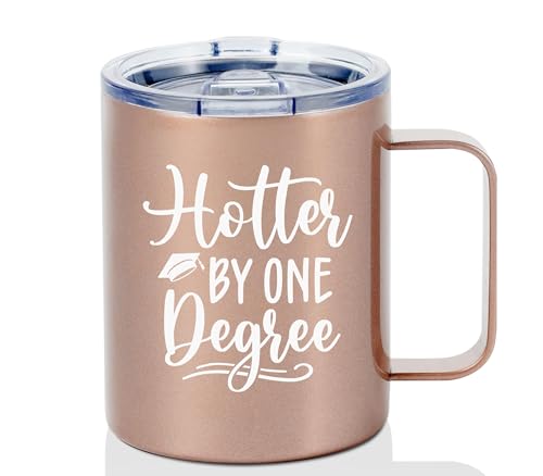 Onebttl Graduation Gifts For Men and Women College Gifts for Degree Master Degree and Doctor Stainless Steel Insulated Coffee Mug Hotter By One Degree