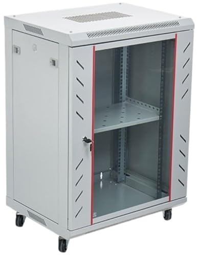 【機器収納ラック 鍵付き】ネットワークラック サーバーラック ルーター収納 ハブ収納 中型 省スペース|壁掛け対応 放熱設計 メンテナンス簡単 ケーブル整理 業務用 家庭用 防犯 安定構造 (18U 600*900*600,B)