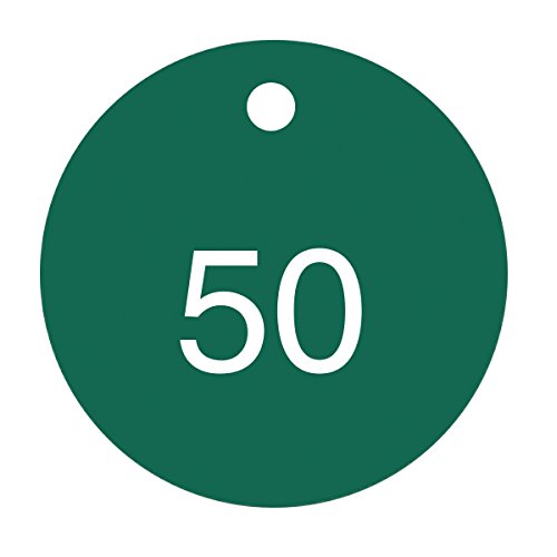 Étiquettes numérotées plastique gravé 26-50 Accuform TDG362GN