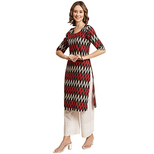 Image of Pinkmint Women's Crepe Digital Printed Straight Kurta